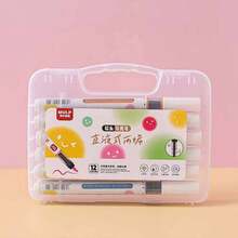 直液软头丙烯酸马克笔、特殊可堆叠水彩笔、艺术涂鸦画笔 - 彩色 - 查看 3