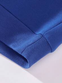 Young Boy Fun Emoji Printed Hoodie And Pants Set - Blue - View 4