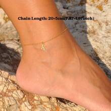 Personalized Letter Anklet | Customized Letter Anklet, Gold Anklet, Name Anklet, Friendship Anklet, Gift For Her