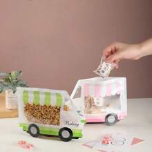 Cute Cartoon Car Shape Cookie Packaging Bag Baking Dessert Candy Snack Pouch - Multicolor - View 3