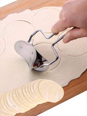 1pc Stainless Steel Pastry Rolling Cutter Circle Dough Blade Roller Dumpling Wrapper Mould Pie Ravioli Empanada Pierogi Calzone Making Tools For Home Kitchen
