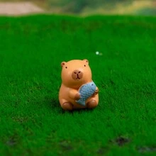 Mini Resin Capybara Động Vật Nhỏ Hình Tượng Thu Nhỏ Cho DIY Vườn Búp Bê Động Vật Phụ Kiện Cảnh Quan Vi Mô Trang Trí Tiệc Bể Cá - nhiều màu - Xem 8
