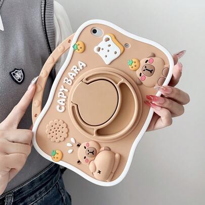 Apple 1pc 360 Degree Rotation Deer Pattern Tablet Protective Case Compatible With Ipad 7/8/9, IPad Air 5/4/3 9th Gen 10.2", IPad Pro 11", IPad Mini 5, Galaxy Tab A9 2022