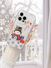 圣诞雪人与雪花彩绘奶油色波浪边彩绘链条装饰简约防震厚手机壳印花兼容 16 XR /7/8 15 Pro Max/12 Pro Max/13 Pro Max/14 Pro Max 13 14 11 12p14 P11 P12 XS XR /78P.78GES2，适合 A134G A22 A21S A514G A52 S22 Ultra A335G、A34 A35 兼容 Redmi 10 Redmi Note 114G Redmi 11 Lite A53 TPU A14 /A23/S23 Ultra S24 A14 A15 S23 A73 A55 A54 Redmi 手机壳保护套 - 彩色 - 查看 4