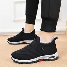 Winter New Warm Velvet Thickened Middle-Aged Sport Shoes, Lightweight Comfortable Slip-On Non-Slip Waterproof Wear-Resistant Shoes, Fashion Casual Outdoor Sports Men Shoes Snow Boots (Slight Discoloration On Soles Is Normal, Please Purchase Carefully)