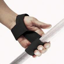 1 对可调节力量训练锻炼带、健身张力带、哑铃防滑耐磨腕带、引体向上杠铃力量带、举重腕带、适用于举重、健身房健身、力量训练、运动和健身 - 紅色 - 查看 11