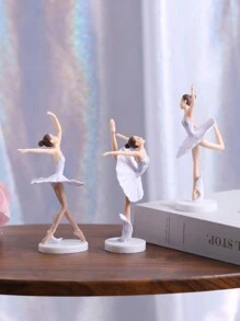 3 件粉色跳舞女孩装饰小雕像，适合桌面最佳礼物 - 彩色 - 查看 10