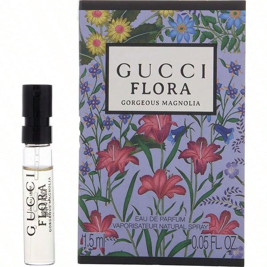 Gucci Flora Gorgeous Magnolia By Gucci Women Cocnut, Dewberry, Blonde Woods, Musk, Patchouli Eau De Parfum Spray Vial
