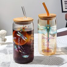 NJCHARMS 8 件装鲜艳花卉和蜻蜓防水贴纸 - 易于粘贴，耐用贴花，适用于马克杯、杯子、DIY 工艺品和学校用品 - 淺藍色 - 查看 5