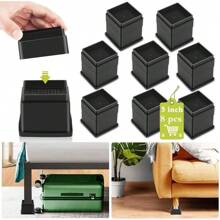 Furniture Risers, Adjustable Bed Risers Heavy Duty For Table Desk Couch Chair Sofa Cabinet Bed Frame Dorm, Square Stackable Table Leg Risers Lift Height - (2in+1in )x 4pack - View 11