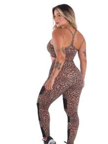Black Plain Tulle Set Gym Fitness Clothes Women's Leggings With Top Sports Bras - 彩色 - 查看 2