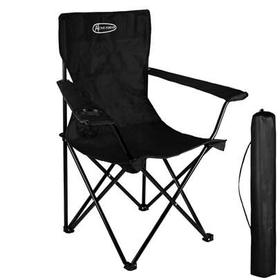  ACTIVE FOREVER Folding Camping Chairs, Outdoor Portable Garden Folding Camp Chair With Cup Holder - Lightweight 2.2kg, Comfortable Beach Chair For Camping, Fishing, Parties, Barbecue