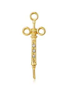 1 件装小号医疗别针，适用于医生护士注射器胸针镶嵌水钻医学徽章礼物，适用于翻领挂绳包外套 - 彩色 - 查看 10