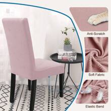 Ystyle Chair Covers With Backrest 2/4/6 Pieces, Stretch Chair Covers Living Room Kitchen, Universal Stretch Chair Covers, Modern Anti-Scratch Cat Chair Covers - Rusty Rose - View 4