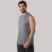 Kit 3 Dry Fit Men's Fitness Tank Tops - 深灰色 - 查看 7