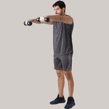 Kit 3 Dry Fit Men's Fitness Tank Tops - 深灰色 - 查看 9