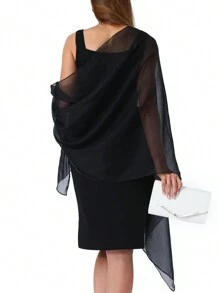 FADZOYLE 1pc Women Sheer Crepe Shawls And Wraps For Formal Evening Dress Soft Shimmer Lightweight Travel Festival Scarf Wedding Guest Shawl Wrap Bridesmaid Scarves - Scarf - View 2