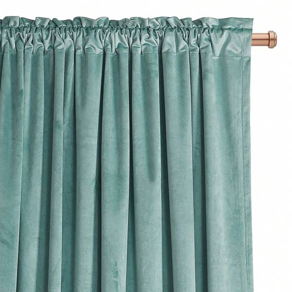 Samt Blackout-Vorhang mit Band 140x250 cm, dick, geeignet für Schlafzimmer oder Wohnzimmer, dekorativ, blackout.