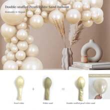 137 个白色珍珠色和象牙色乳胶气球，适用于生日派对、婚礼、毕业典礼、新娘送礼会、周年纪念、派对、迎婴派对、家居装饰、照片背景、新年、情人节、圣诞节 - 多色 - 查看 6