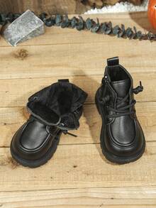 Baby Stiefel, Herbst/Winter gefütterte warme Baby Stiefel, rutschfeste Lauflernschuhe für Kleinkind kurze Stiefel für Jungen und Mädchen