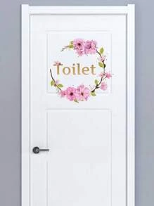 1pc PVC Material, Anchor, Flower, Floral, Rope Wall Sticker For Bathroom, Living Room, Bedroom, Entryway. Wall Art, Poster., Stickers, Wall Decal, Vinyl Decal For Home Decorations, Spring Decoration Items Refresh Your Home, Rama Decoration Stickers