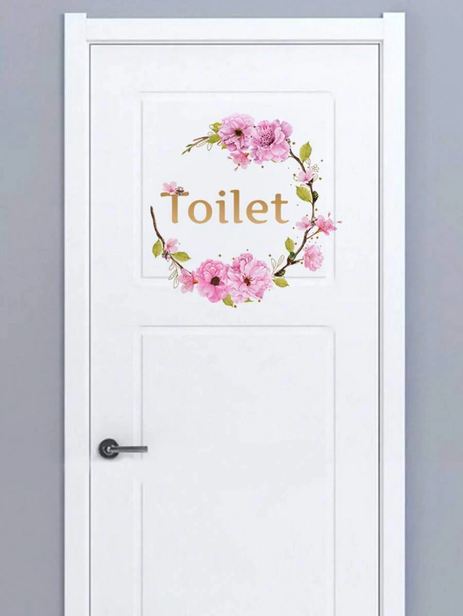 1pc PVC Material, Anchor, Flower, Floral, Rope Wall Sticker For Bathroom, Living Room, Bedroom, Entryway. Wall Art, Poster., Stickers, Wall Decal, Vinyl Decal For Home Decorations, Spring Decoration Items Refresh Your Home, Rama Decoration Stickers