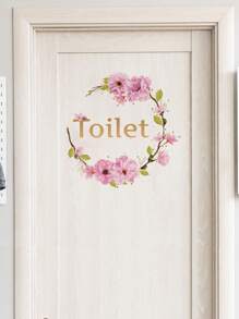 1pc PVC Material, Anchor, Flower, Floral, Rope Wall Sticker For Bathroom, Living Room, Bedroom, Entryway. Wall Art, Poster., Stickers, Wall Decal, Vinyl Decal For Home Decorations, Spring Decoration Items Refresh Your Home, Rama Decoration Stickers