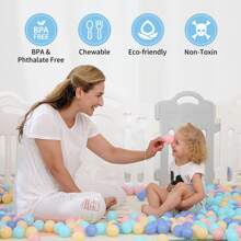 星形套装球坑球，2.15 英寸防压塑料玩具球，适用于儿童球坑、游戏帐篷和泳池乐趣 - 非常适合儿童玩耍和派对