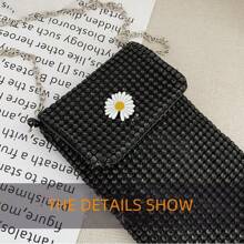 Rhinestone Chain Shoulder Crossbody Bag, Fashion Personalized Phone Pouch - Multicolor - View 4