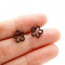 1 par de pendientes con flores lindos para mujeres de color dorado de acero inoxidable, nuevos para fiesta, boda, joyería, regalo de San Valentín, mamá, madre, Día de la Madre