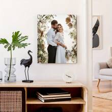 1pc Customized Canvas Art Printing Poster, Canvas Wall Art, Artwork Suitable For Bathroom, Bedroom, Office, Living Room, Wall Decor, Home Decor, Elegant, Fashionable, Minimalist, Modern, Customized, Personalized, Unique, Ideal Gift Gifts Birthday Graduation - White - View 3