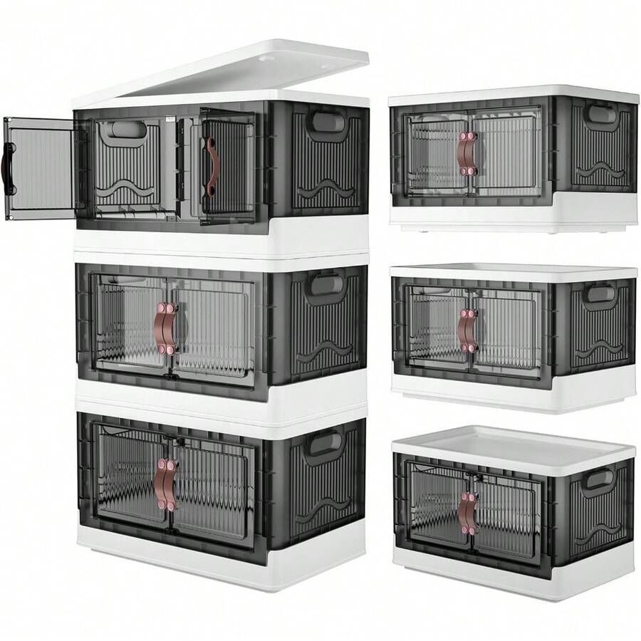 Storage Boxes With Lids 45L*4 Pack Large Plastic Storage Bins