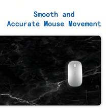 1pc Marble Pattern Mouse Pad Cool Black Desk Mat Office Desk Accessories With Stitched Edge Non-Slip XL Mousepad Rubber Base Keyboard Pad 35.4x15.7 Inch E-Sports Desk Pad For Office Home Gift For Women Back To School Gaming Mouse Pad Desk Accessories Office Supplies Office Desk Accessories Mouse Pad For Desk - Multicolor - View 4