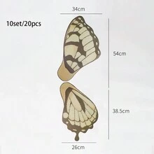 10pcs/Pack New Butterfly Shaped Flower Wrapping Paper,DIY Flower Shop Packaging Bags, Floral Arrangement Packaging Material, Creative Butterfly Wing Flower Bouquet Packaging - Agarwood - View 3