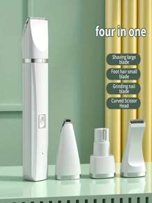 Bộ dụng cụ chải lông thú cưng 4 trong 1 có thể sạc lại bằng USB: Máy tỉa lông chó/mèo điện, Máy cắt móng, Máy cạo lông chân, Dụng cụ làm đẹp cho thú cưng - Nhiều màu - Xem 13