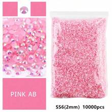 10000/5000/3000 件/包 AB 2-5 毫米树脂免烫散装水钻批发平底塑料水晶水钻 DIY 亮片适用于艺术和工艺品