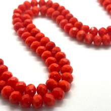 8mm Crystal Wire Approximately 68 Beads For Crafts - ĐỎ CAM - Xem 3