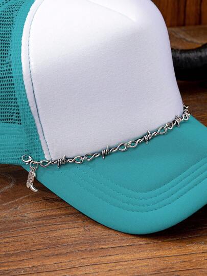 1pc Vintage Cowboy Style Handmade Boho Chain Pendant Accessories