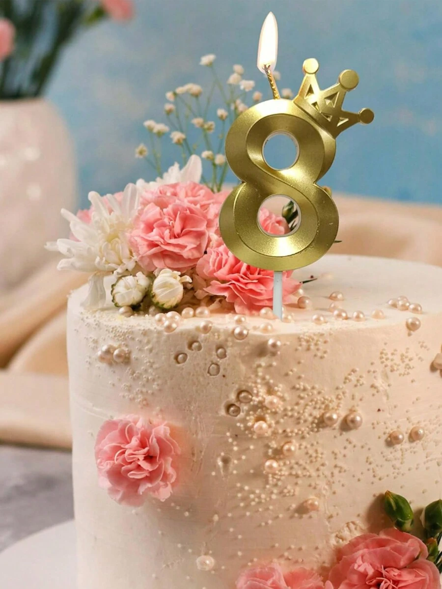 1 Nến sinh nhật hình vương miện vỏ sò vàng, Nến trang trí bánh kem cho tiệc từ 0-9 tuổi, Nến sinh nhật, Đồ trang trí sinh nhật, Chúc mừng sinh nhật, Nến bánh kem, Trang trí phòng - Vàng - Xem 1