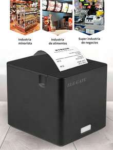58mm Thermal Printer Tickets Mini Printer With Automatic Cutter, High Speed Portable Ticket Printer Compatible With ESC/POS - Black - View 2