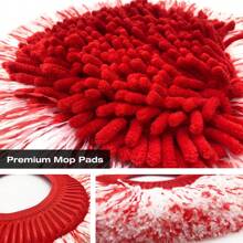 2/3 包超细纤维除尘拖把垫，替换拖把头，兼容 O-Cedar/Viledo1 水箱系统可调节墙面清洁拖把，超细纤维拖把替换装，干湿拖把-红色（不含拖把手柄） - 紅色 - 查看 6
