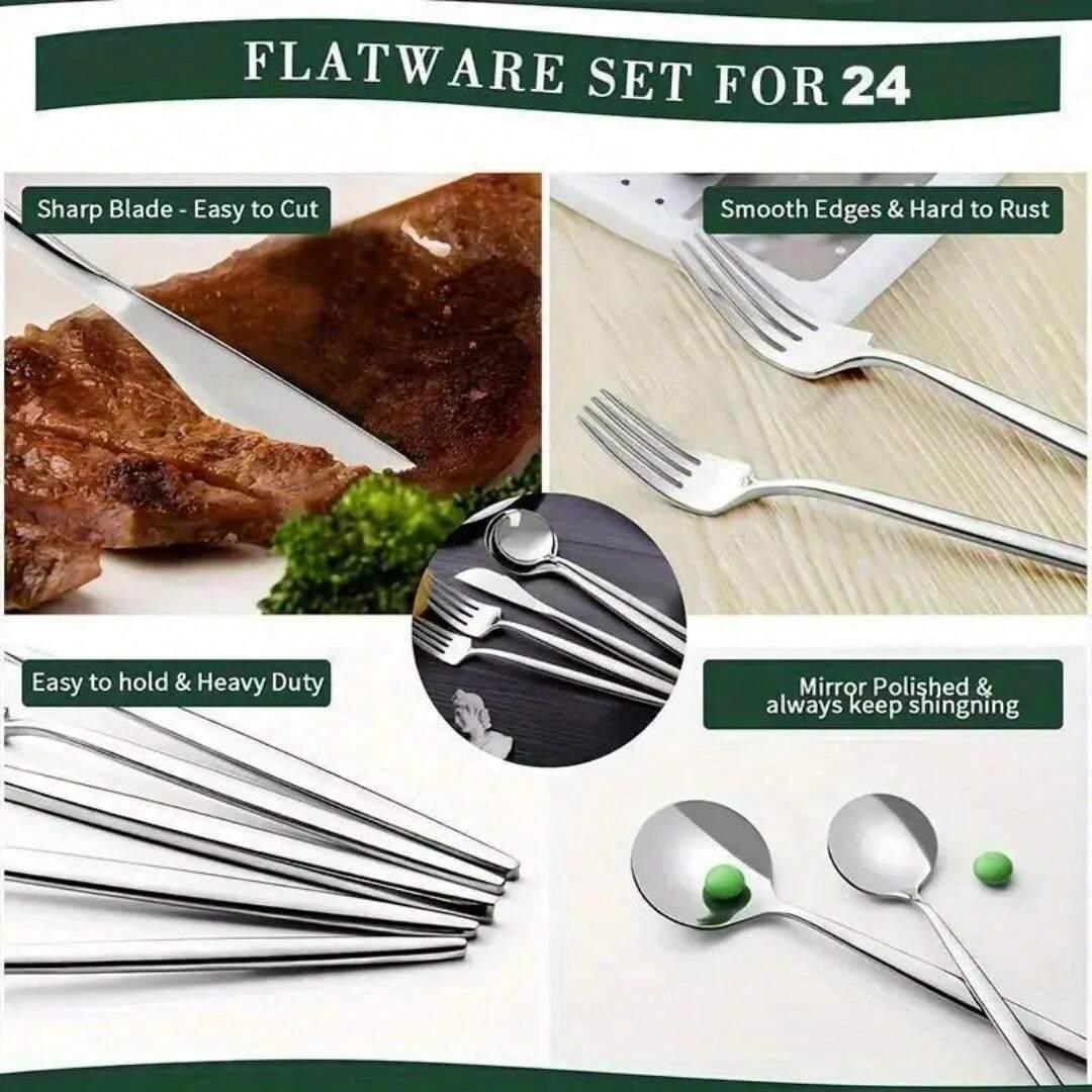 6/9/12 Pcs Stainless Steel Portuguese Cutlery Set, Including Steak