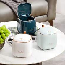1PC Desktop Car Mini Trash Can Fashion Trash Can Home Use Dustbin Storage For Living Room Table Waste Bin - Multicolor - View 1