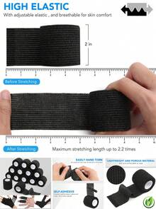 15 卷多用途运动绷带，适用于健身训练保护、露营个人护理 - 彩色 - 查看 4