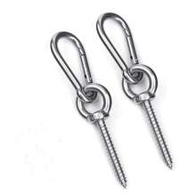 CYFIE Hammock Hanging Kit, Load Capacity 1400 LBS, Stainless Steel Hammock Hooks Heavy Duty Carabiner Set For Hammock Yoga Swing Chair Indoor Outdoor Hammock Hook For Wall, Trees - 4-packs Hammock Hanging Hook Kit - View 1