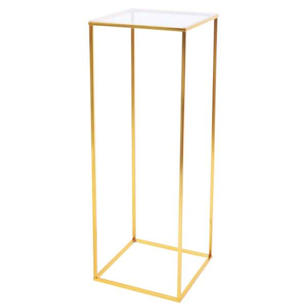 5-teiliges Hochzeitsblumenständer-Bodenstativ, Metallsäule, goldener Blumenhalter, rechteckiger Blumenständer, Hochzeitsdekoration 28x28x60cm/11*11*23,6 Zoll, Party-Gastgeschenke, Raumdekoration Braut
