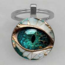 Vintage Stil Schlüsselanhänger aus Zink-Legierung mit mystischem Augen-Design - einzigartiges Modeaccessoire für Männer, perfektes kreatives Geschenk als Autoschmuck oder Taschenanhänger