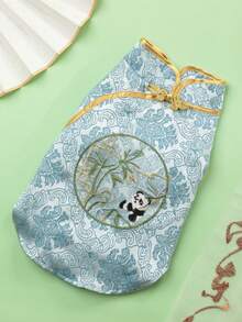 1 chiếc Áo khoác thú cưng tua rua phong cách Trung Hoa mới bằng Polyester, thích hợp cho chó nhỏ như gấu bông, mặc ngoài trời và trong nhà (không thích hợp cho chó lớn) - Màu Hồng baby - Xem 9