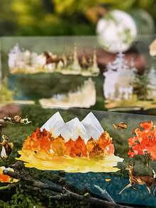 林地风景遮蔽胶带，“在野外”系列，2.35 英寸 * 1.57 英寸，各种奇幻设计，多场景创意规划装饰配件，用于剪贴簿、日记本和文具美学的透明胶带 - 均碼 - 查看 5