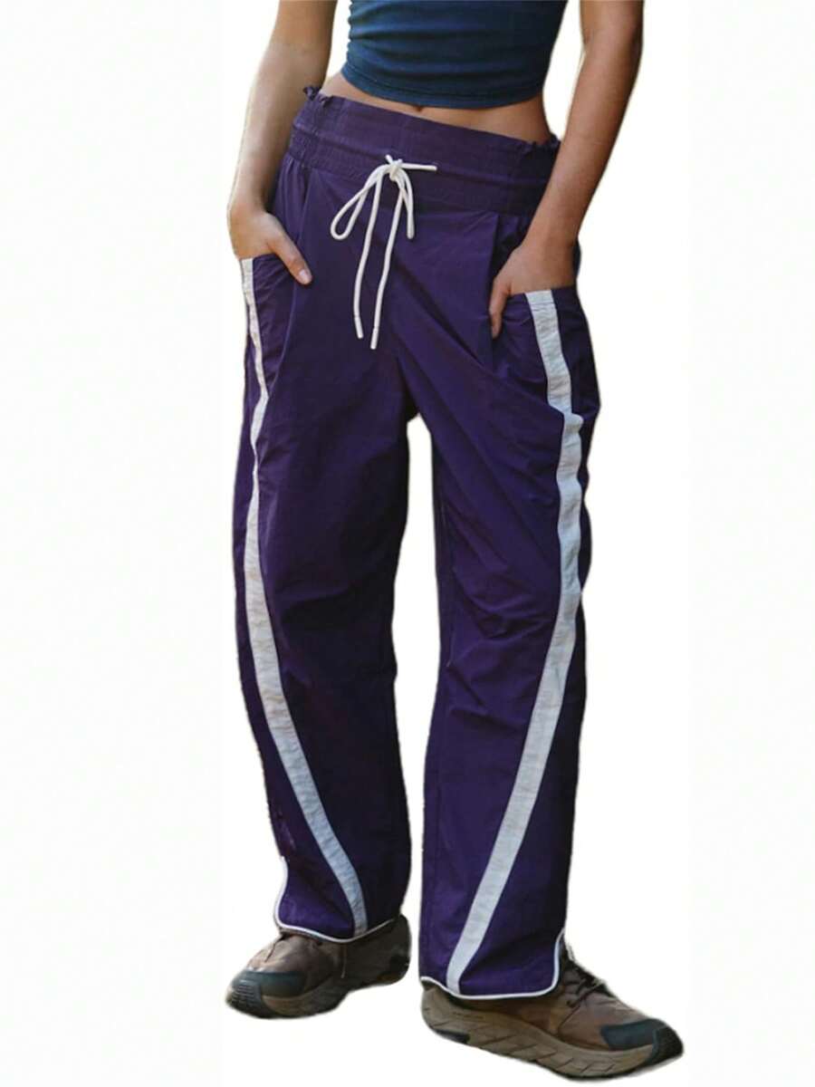 Womens Pants, baggy Pants, Parachute joggers Track Pants